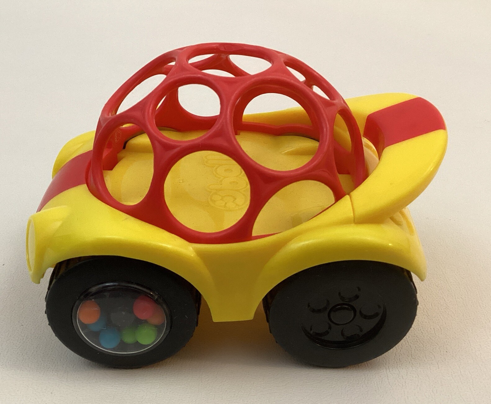 Oball Go Grippers Rattle Roll Race Sports Cars Lot of 2 Yellow Blue Toys