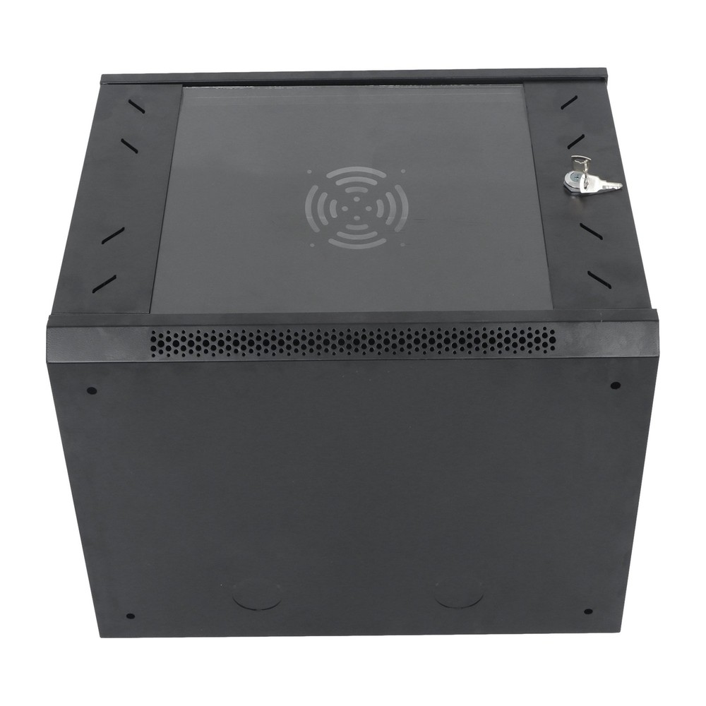 Wall Mount Network Server Rack Cabinet Enclosure 15.5'' Deep Door Lock 9U