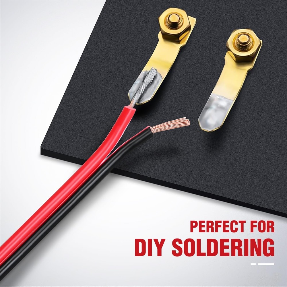 Versatile 50FT 12 Gauge CCA Cable - Red & Black for Easy Project Customization