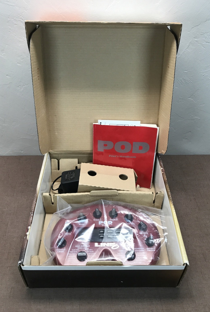 Tested Line 6 POD 2.0 Amp Modeler Multi-Effects Processor w/ Box PSU Manual CD