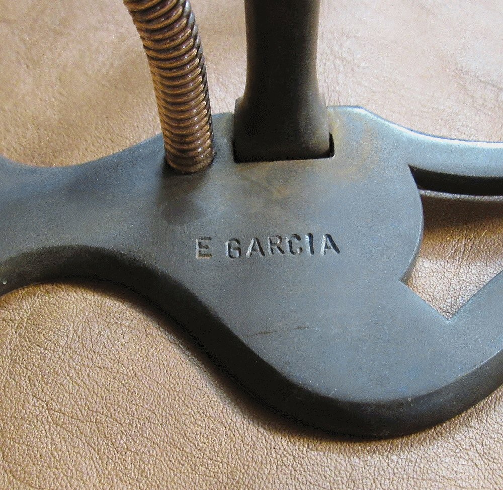 E Garcia Full Overlay Engraved Spade Silver Bit BrownFinish