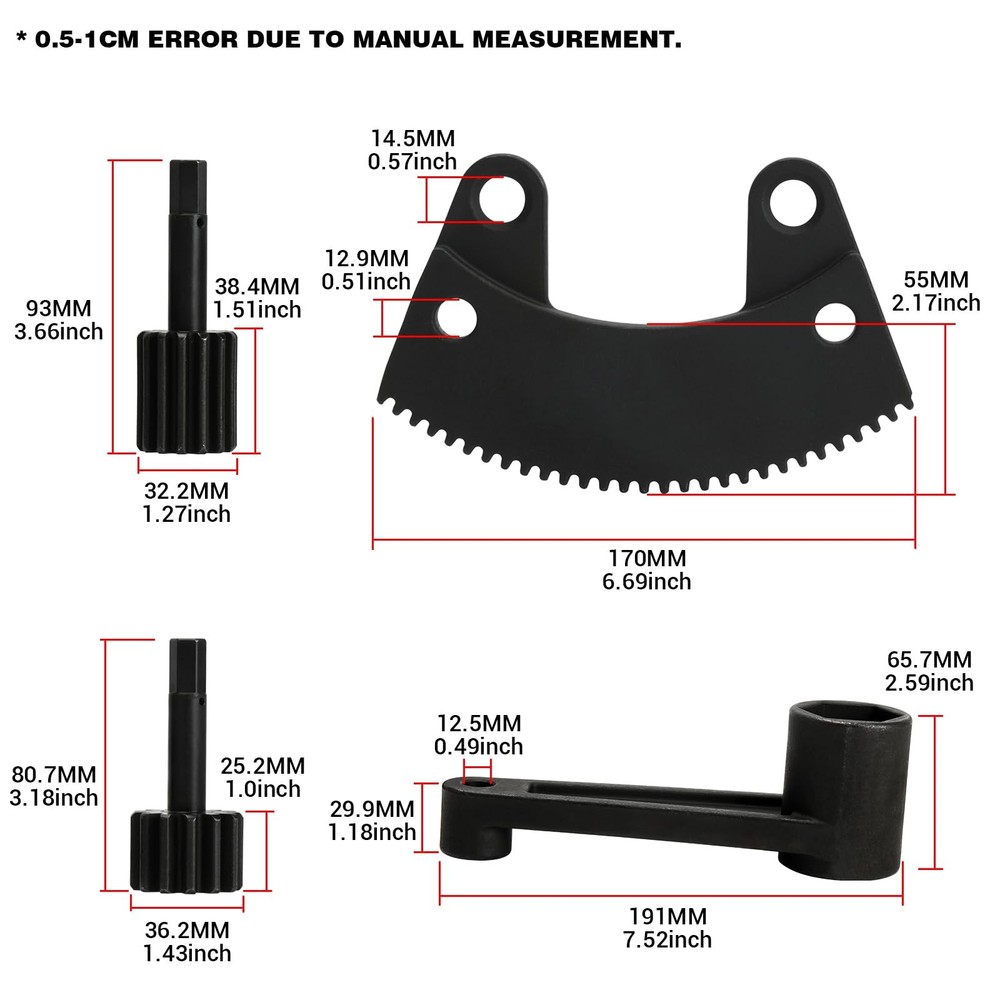 PQY Torque Multiplier Leverage Tool Compatible with VW Bug/Volkswagen black