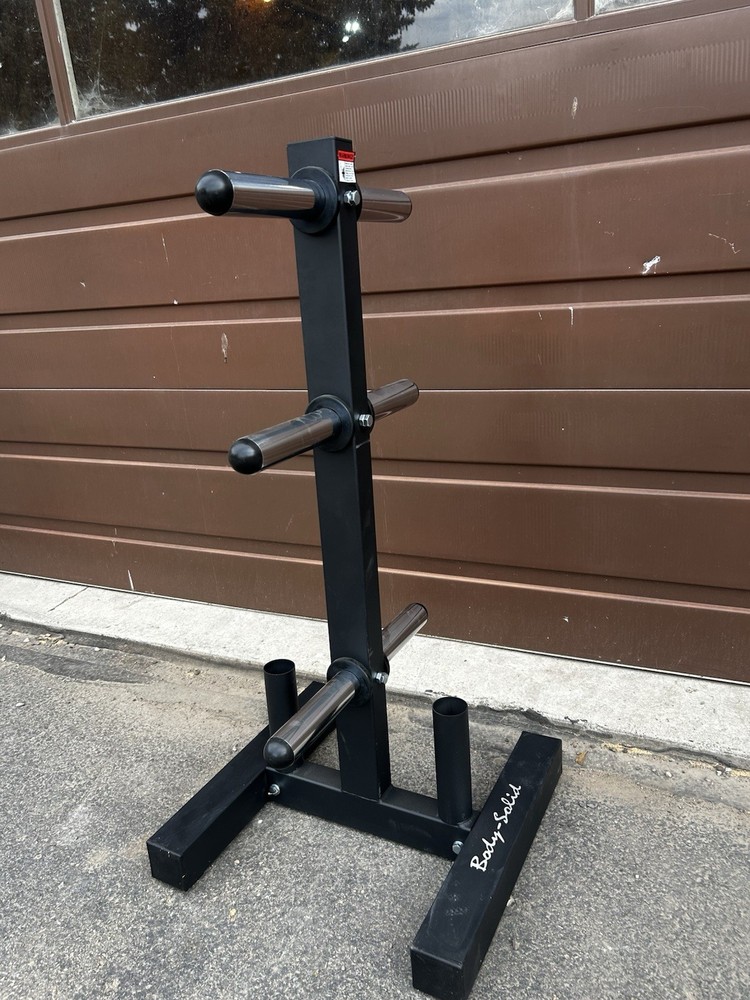 Body-Solid WT46 Olympic Weight Plate with Tree and Bar Holder