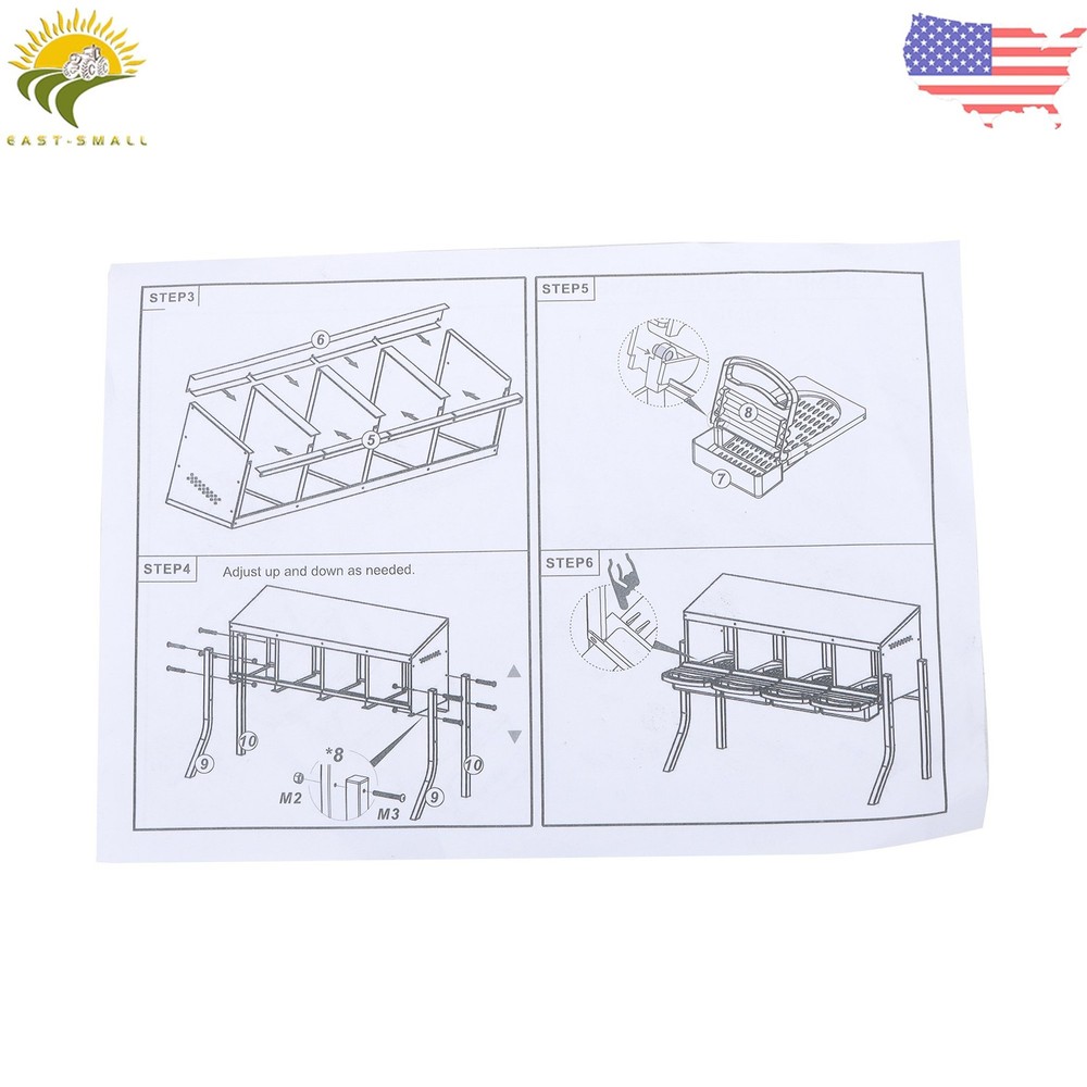 Roll Out Chicken Nesting Boxes 4 Hole For Laying Eggs Coop Compartment