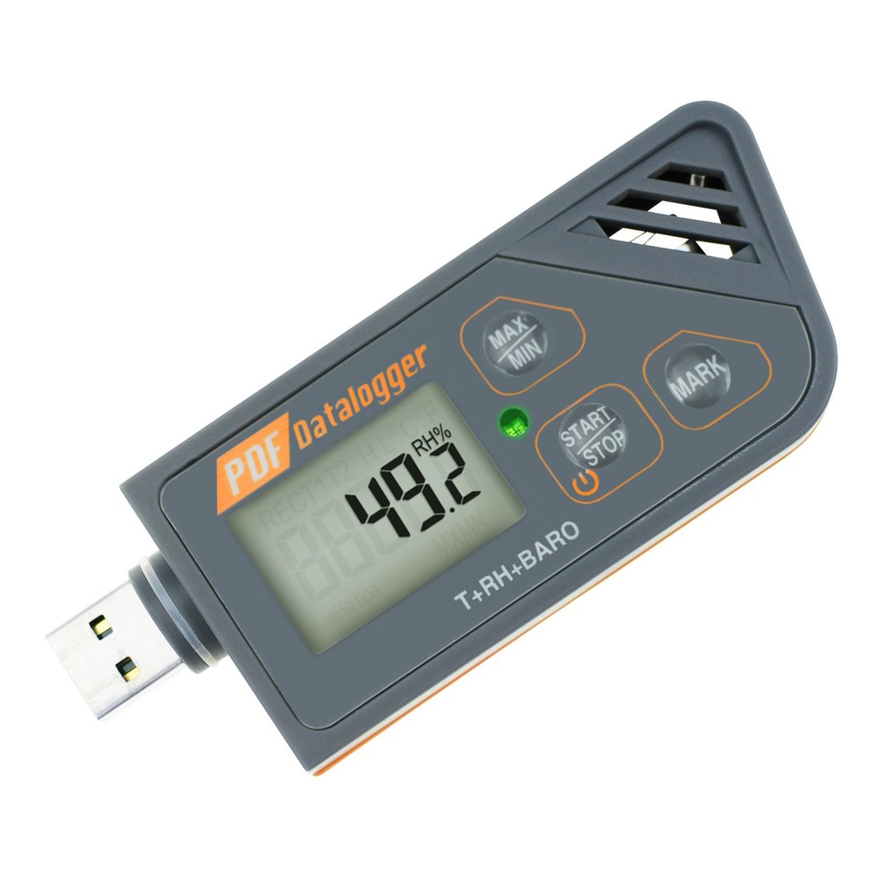 Digital USB Data logger Humidity Temp Internal Sensor Recorder PDF Excel Report