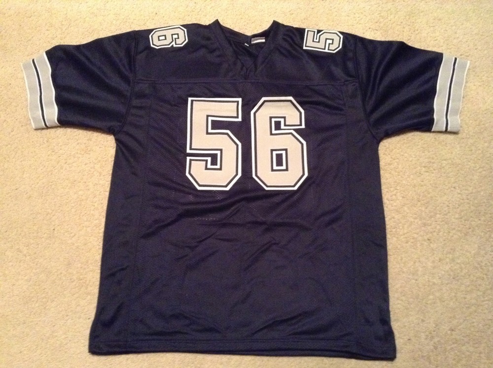 UNSIGNED CUSTOM Sewn Stitched Thomas Henderson Blue Jersey - Extra Large