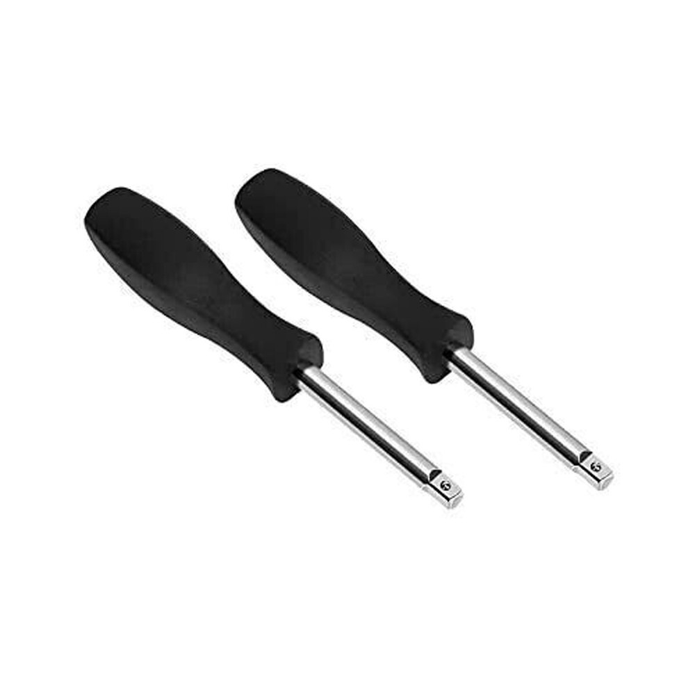 2 Pack 6" 1/4" Drive Spinner Screwdriver Handle Socket Nut Driver Extension Tool