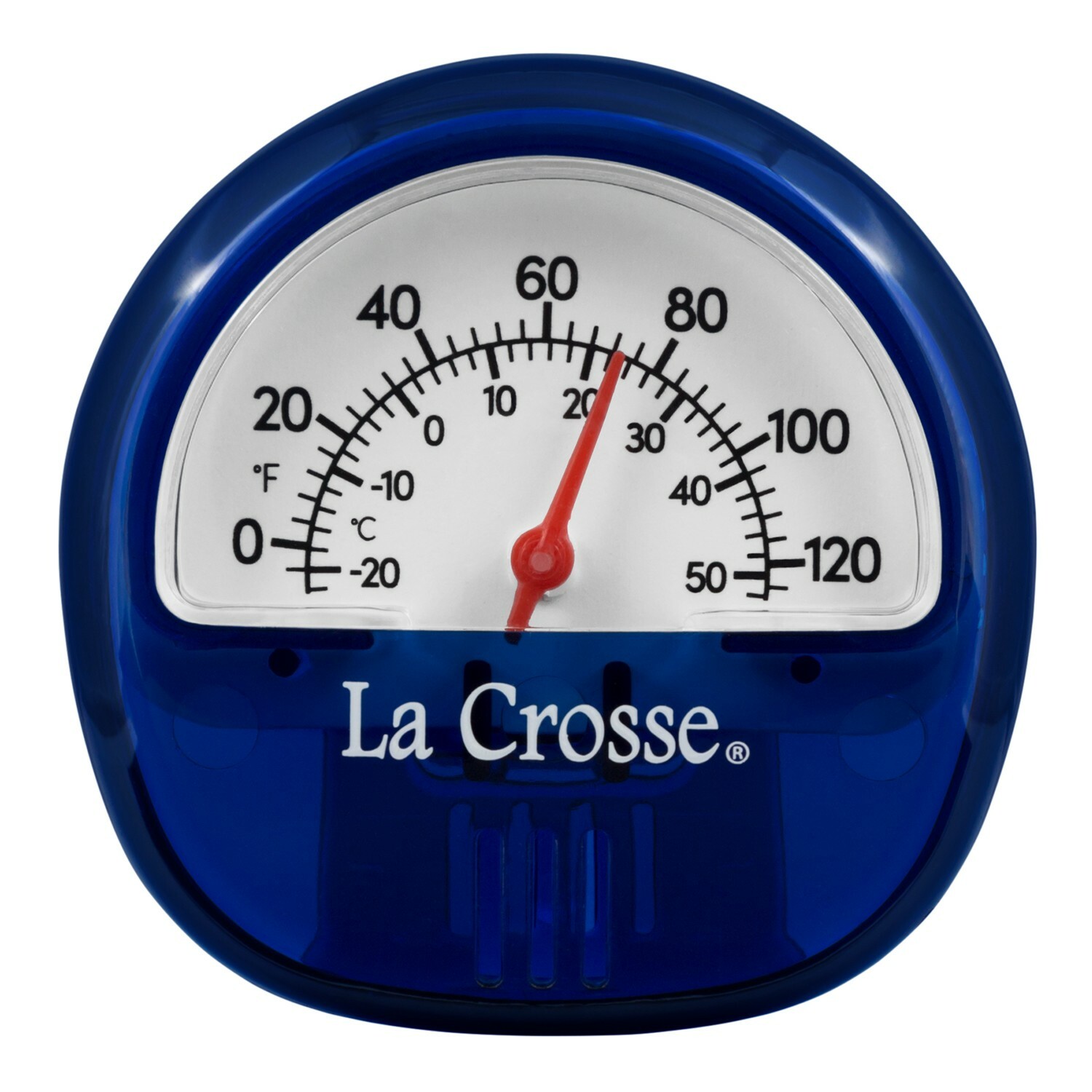 104-106BL La Crosse Indoor/Outdoor Analog Thermometer with Magnet - Blue