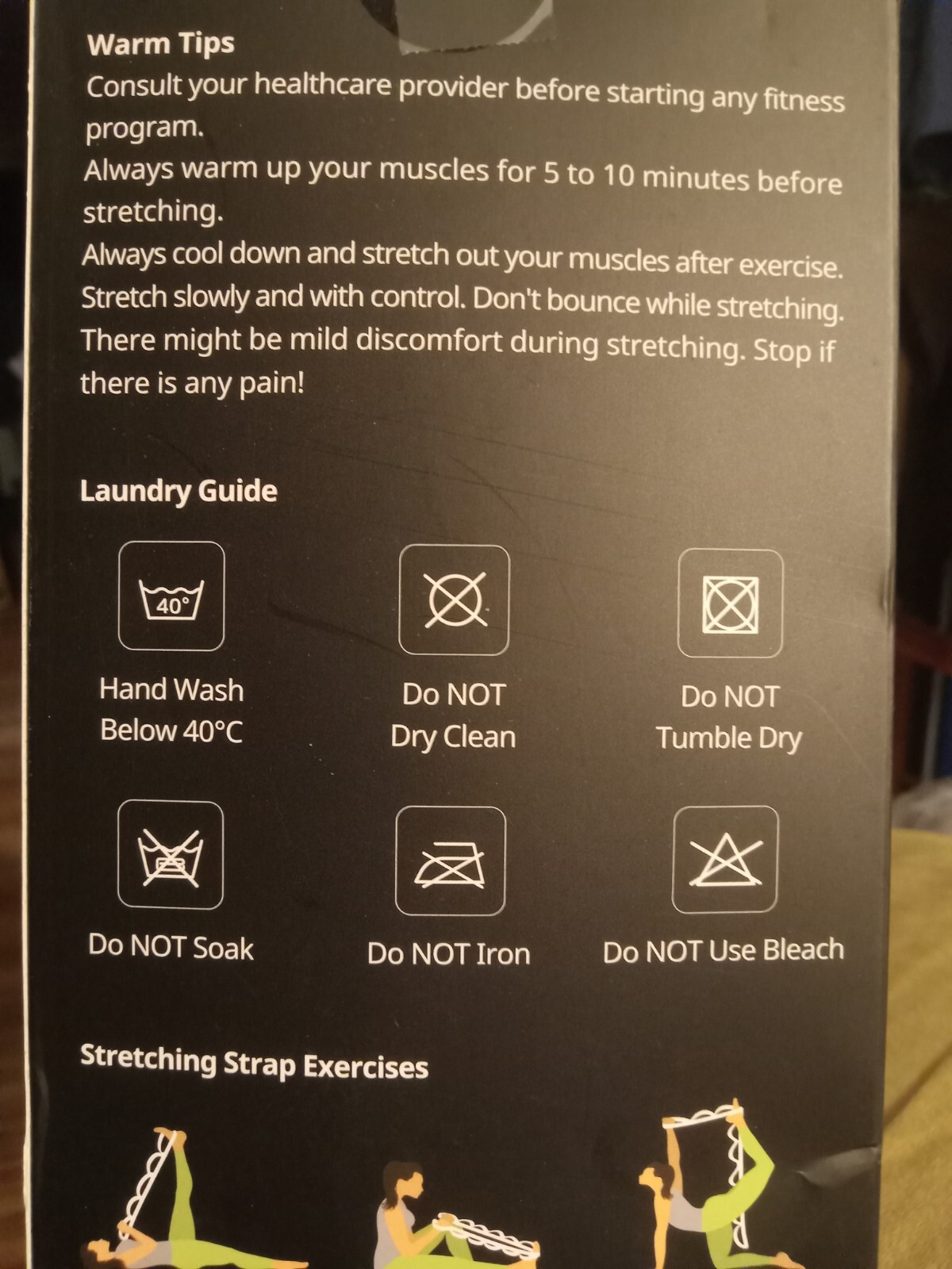 Trideer Stretching Strap Yoga Strap Physical Therapy 10 Loops Non-Elastic