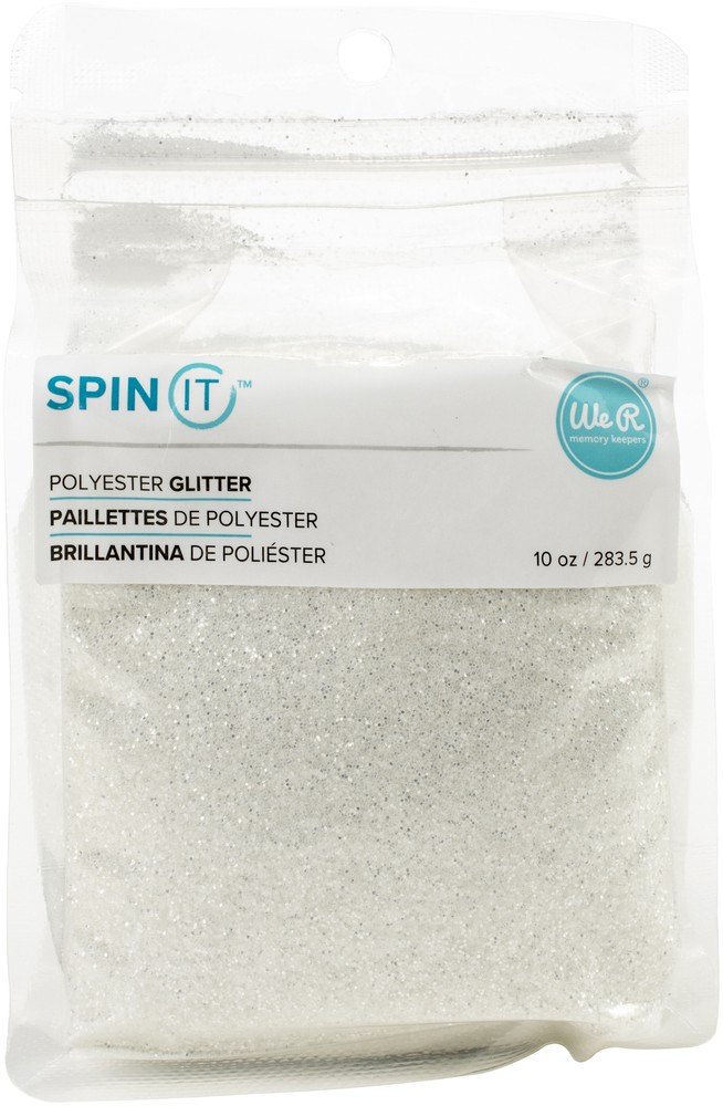 We R Memory Keepers Spin It Extra Fine Glitter 10oz-White