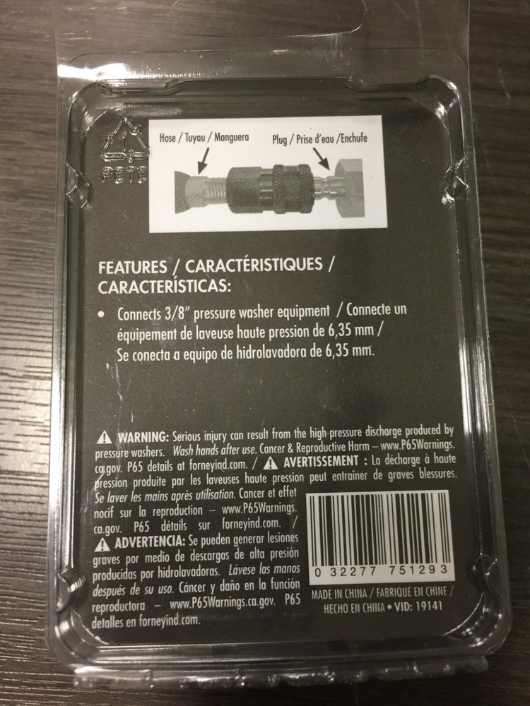 Forney 75129 Quick Connect Socket Coupling 4200 psi