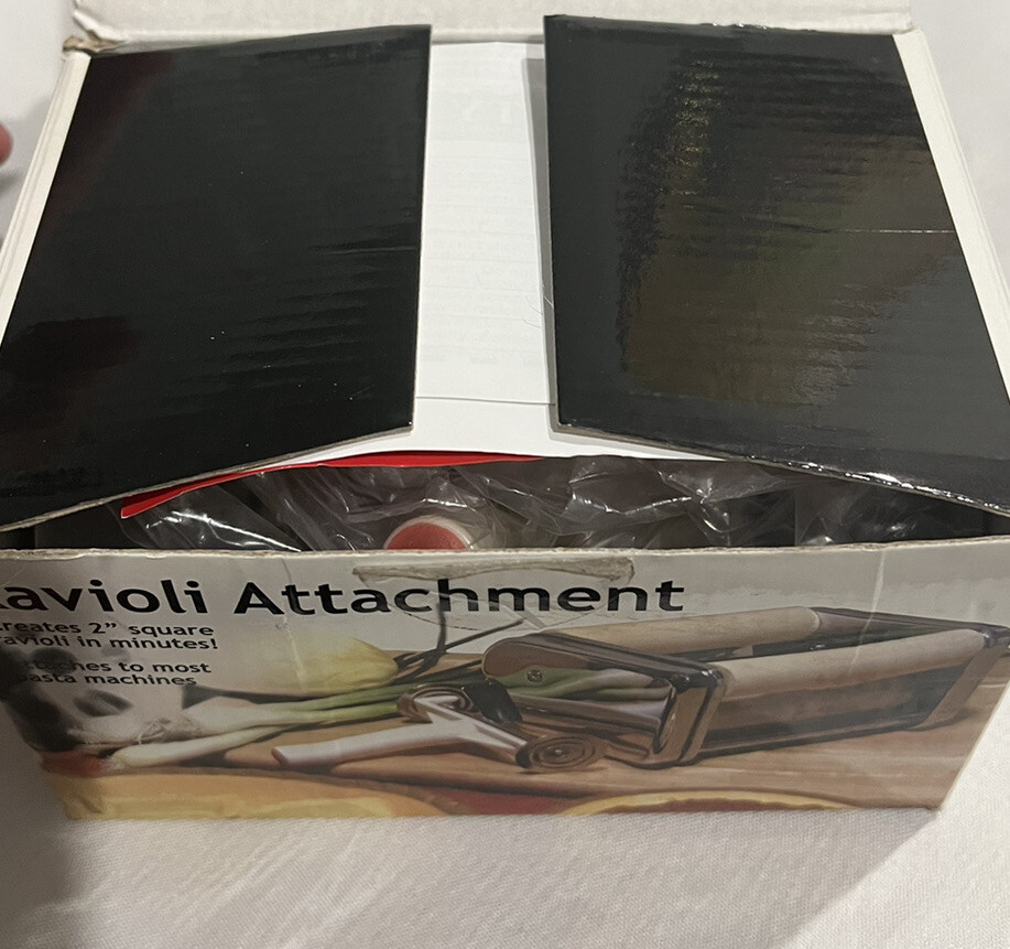 Manual Pasta Machine Ravioli Maker Attachment- Makes 2" Ravioli