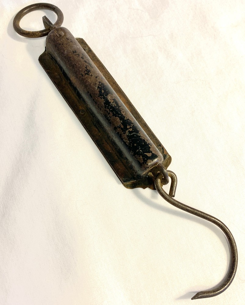 Small Antique Brass Pocket Hand Scale