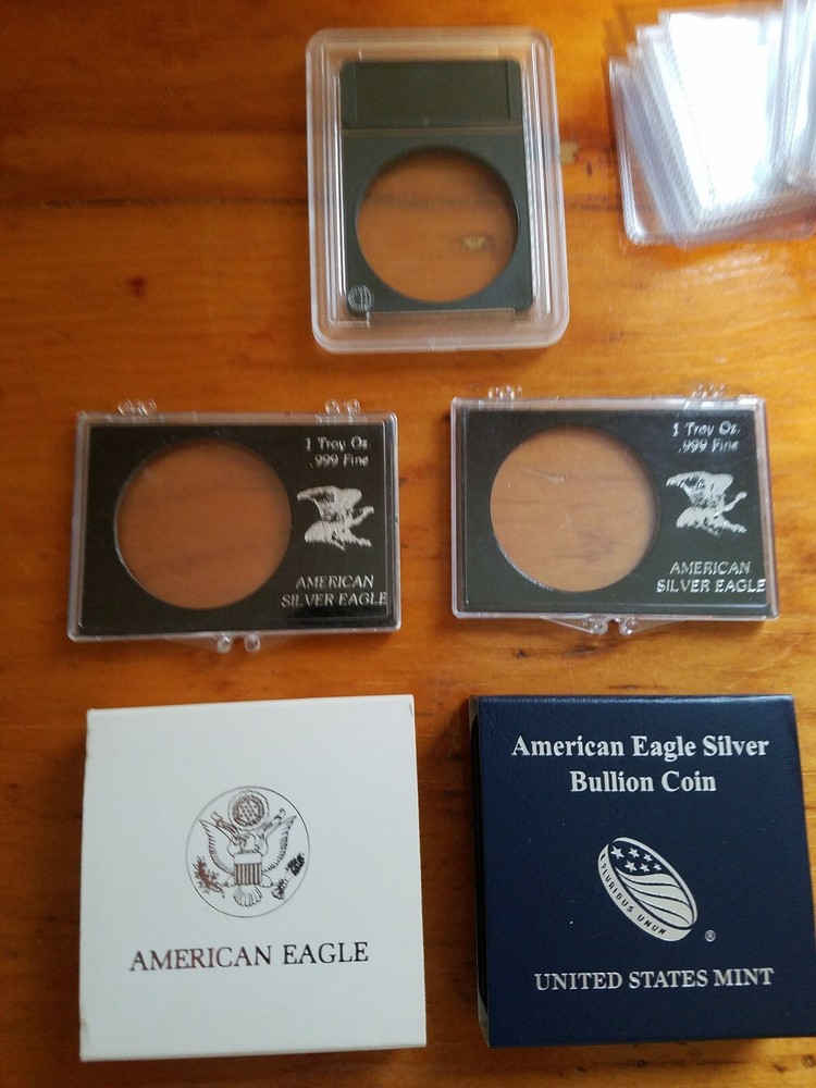 1oz Silver Eagle Storage/Display Cases With 50 Coin Flips