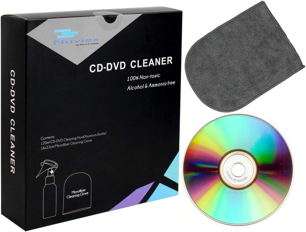 CD DVD Cleaner Solution Spray Fluid - Premium Compact Disc Cleaning Kit