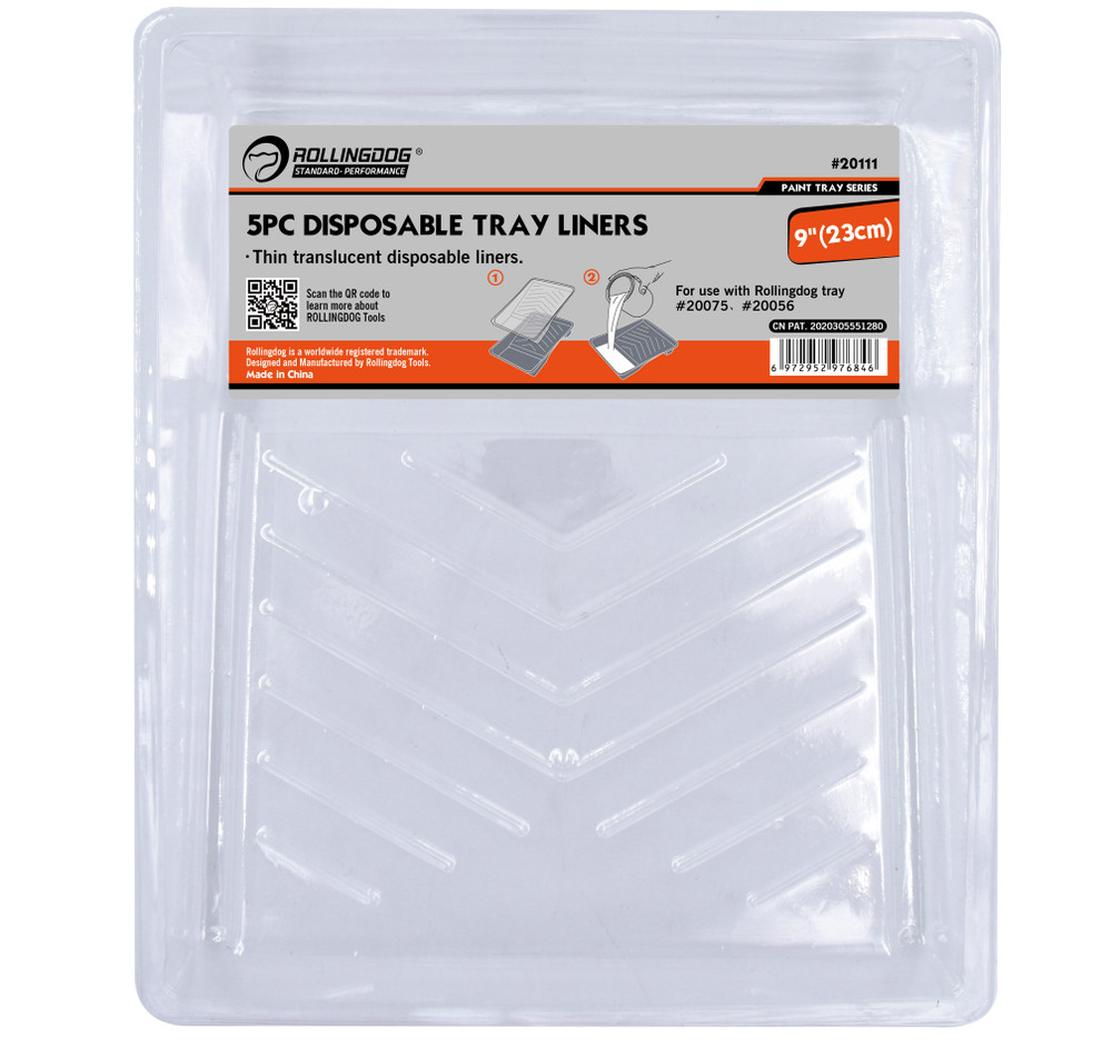 9" Paint Tray Liners 5 Pack – Durable Disposable Inserts for Easy Paint Cleanup