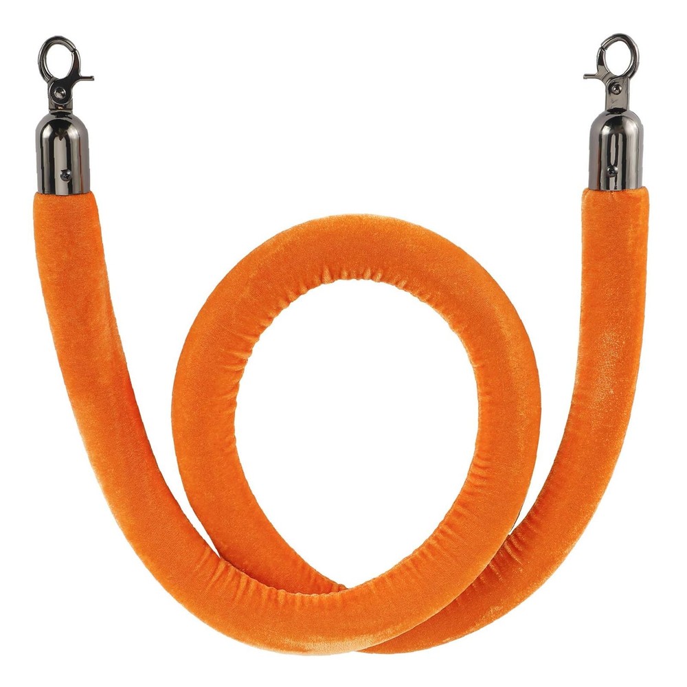 2Pack 5Ft Velvet Rope with Hooks Crowd Control Stanchion Post Queue Line Barrier