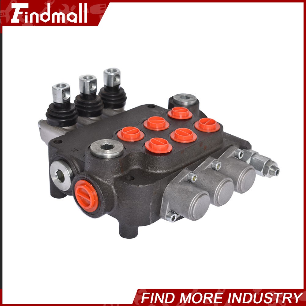 3 Spool 21 GPM Hydraulic Monoblock Double Acting Control Valve SAE Ports NEW