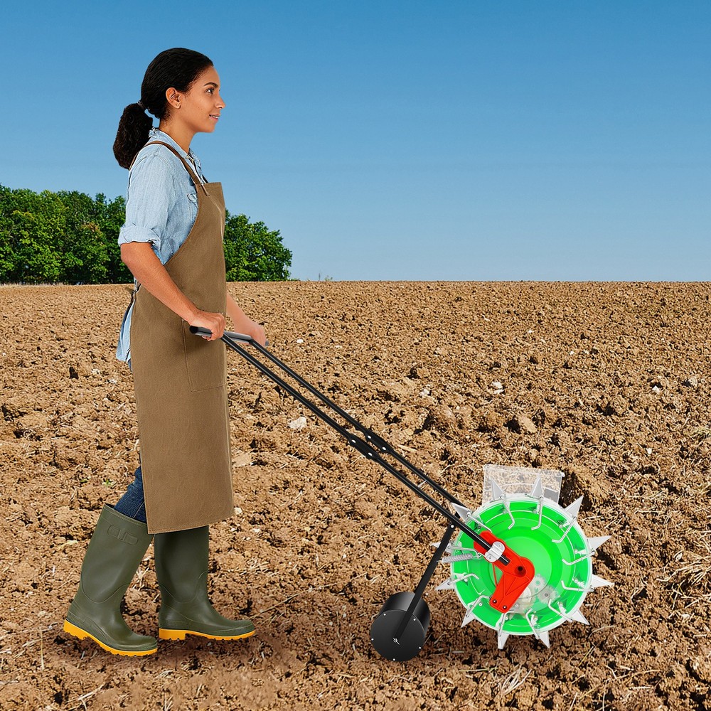 Hand-push Roller Seeder Peanut Corn Fertilizer Applicator Manual Seeding Tool