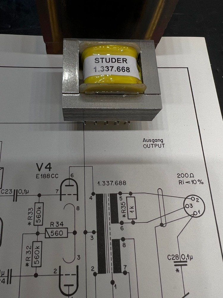 Studer C37/J37 push-pull output transformer
