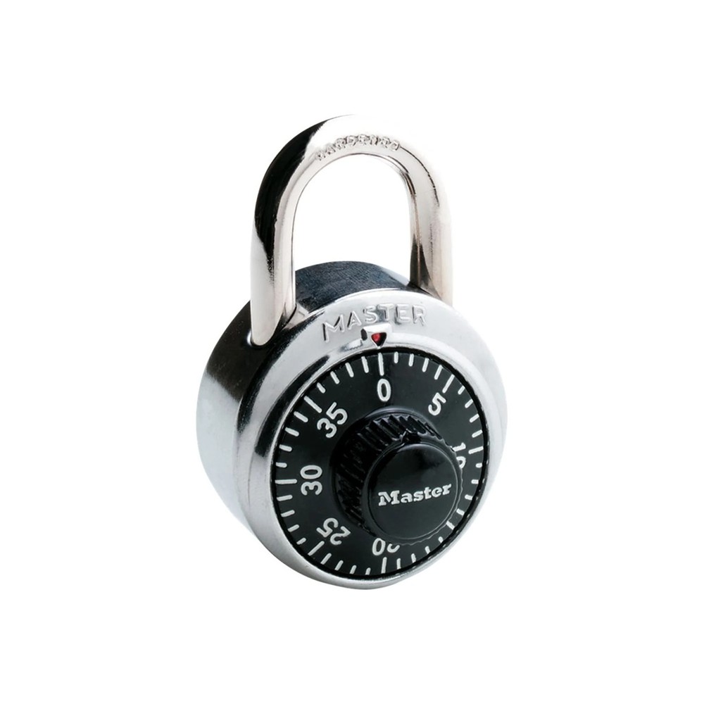 Master Lock Combination Padlock, Black/Chrome