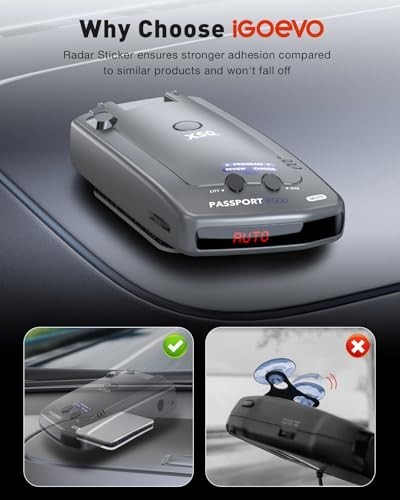 Radar Detector Dash Mount 2-Pack - Heat-Resistant, Adjustable, Secure Fit, Unobs