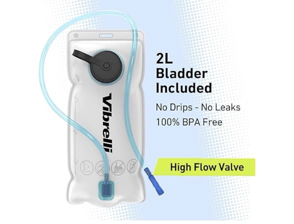 Hydration Backpack 2L Water Bladder–Leak-Proof Pack for Running, Hiking, Cycling