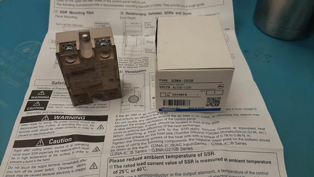 ( 2 PCS ) Omron G3NA-205B 24VDC Solid State Relay