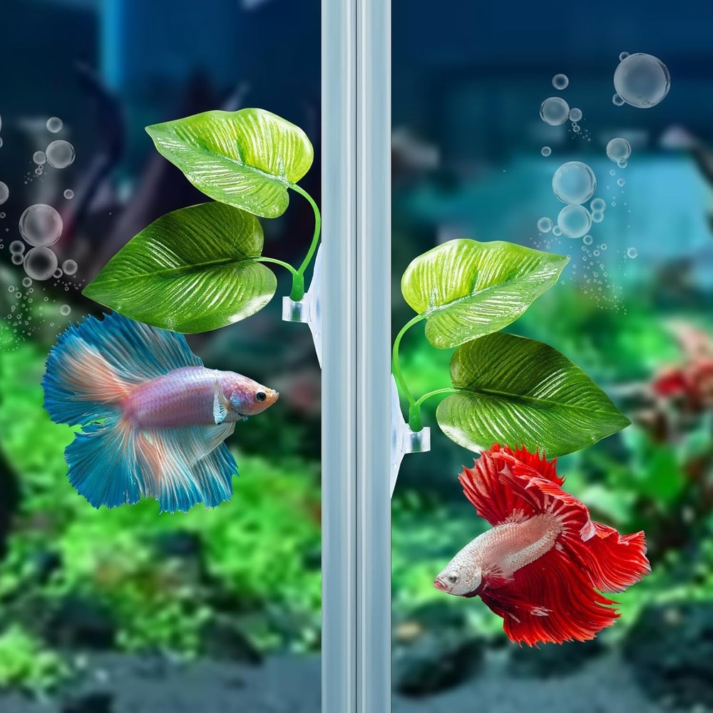 Double Leaf Betta Fish Hammocks - 2 Pack for Optimal Aquatic Comfort