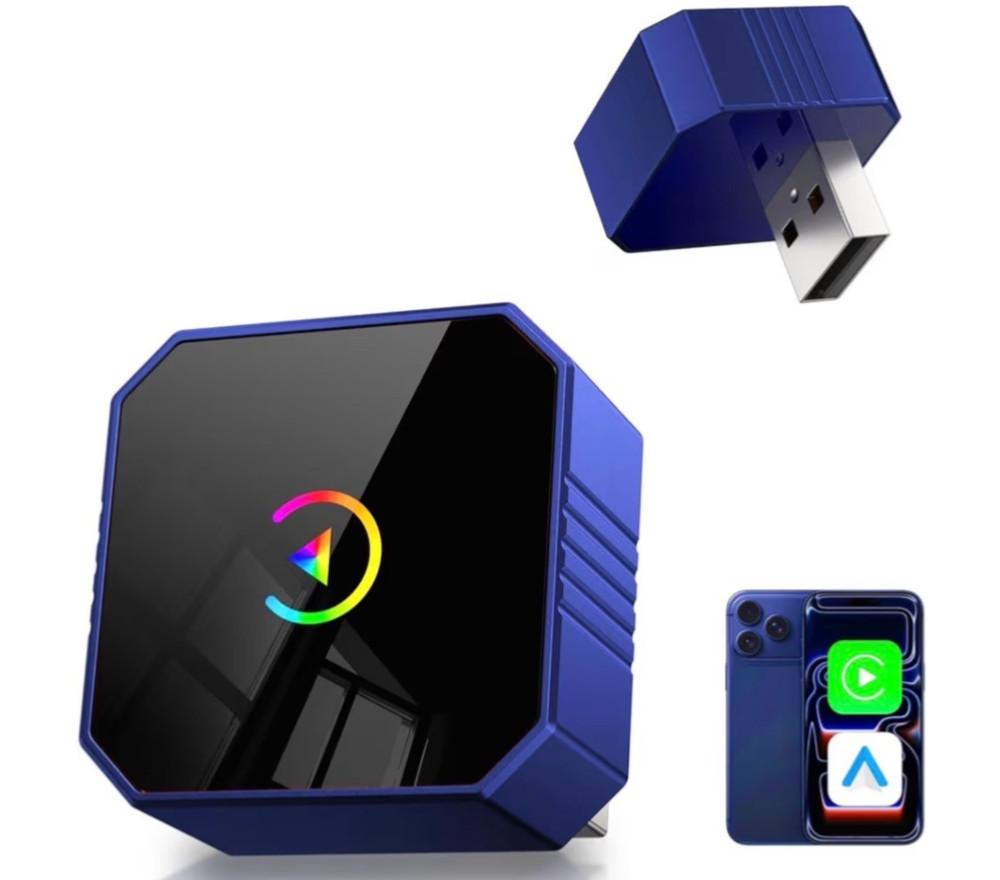 2026 Upgraded Mini Wireless CarPlay Adapter for CarPlay & Android Auto, Plug