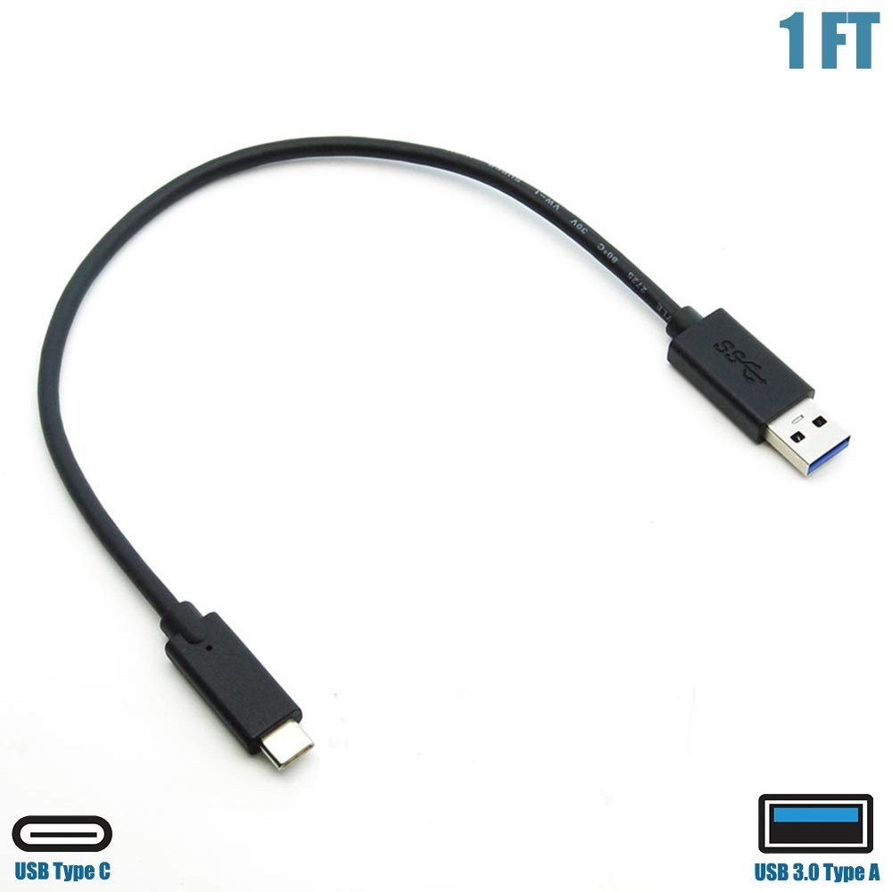 1FT USB-C 3.1 Type C to USB 3.0 Type A Sync Data Charge Cable Fast Charging Cord
