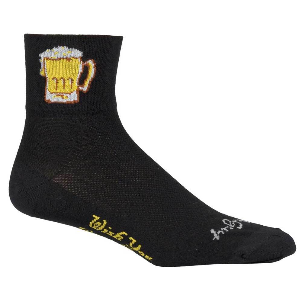 SockGuy Bevy 3" Classic Socks Small/Medium Black/Yellow