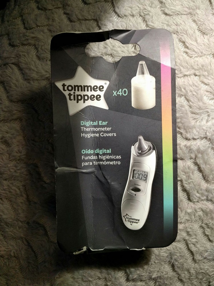 TOMMEE TIPPEE DIGITAL EAR THERMOMETER "HYGIENE COVERS"  X40 COUNT / NEW