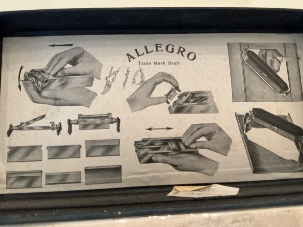 Vtg. Allegro Automatic Honing. & Stropping Machine Original Bo