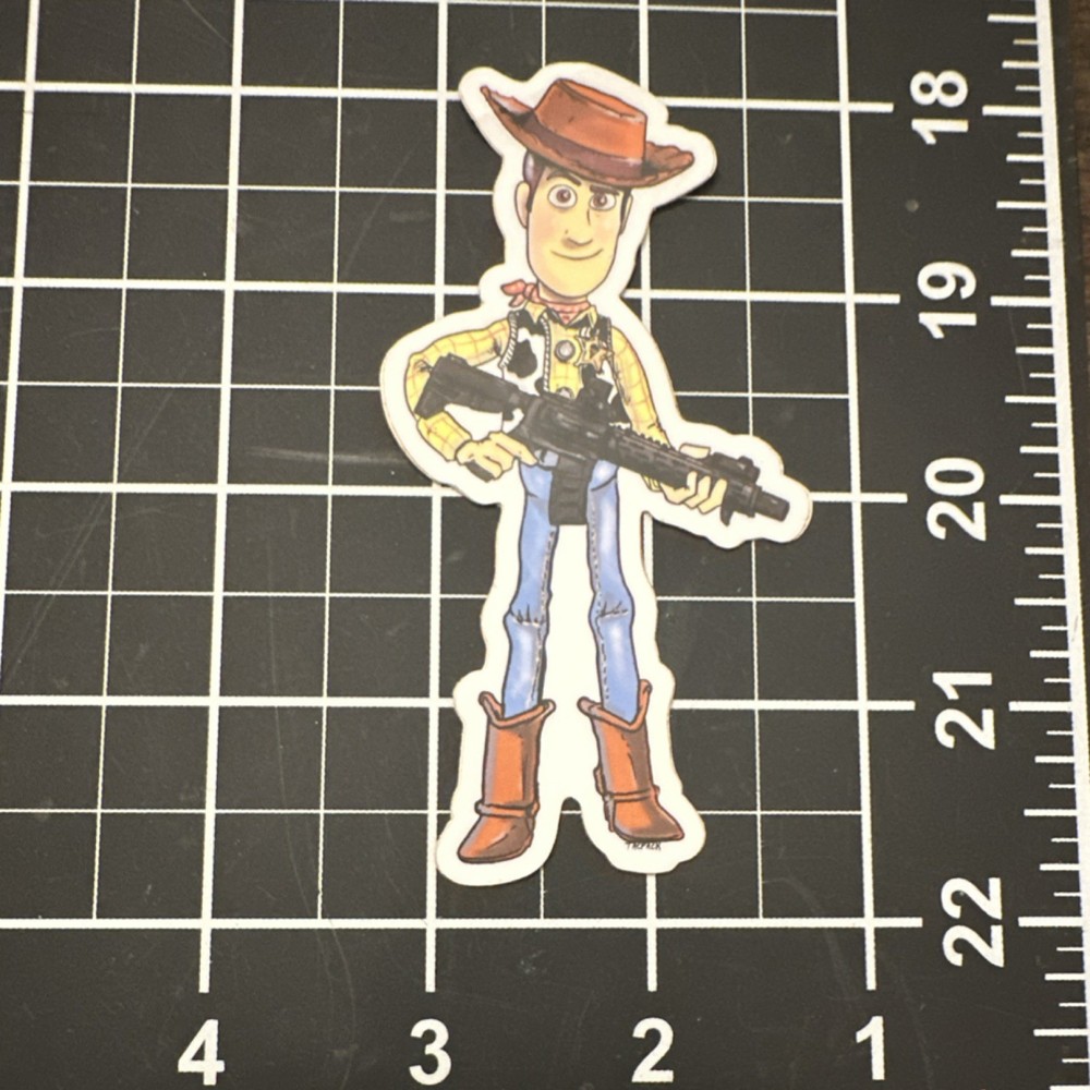 Tactical Woody Cartoon Sticker