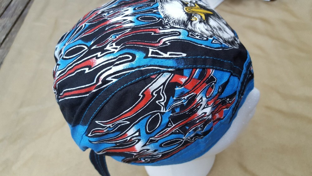 BIKER Motorcycle HEAD WRAPS SKULL CAP DOO RAG 6 pc RANDOM Assorted Patterns NOS