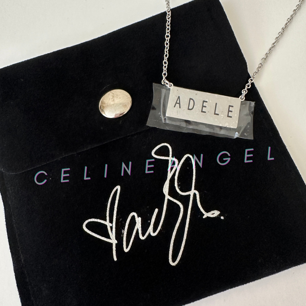 Weekends with Adele Silver Hello Necklace Caesars Palace Las Vegas