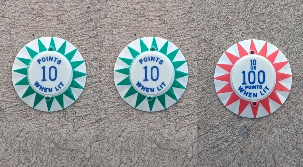 Williams Full House  Pinball Machine POP BUMPER CAP SET