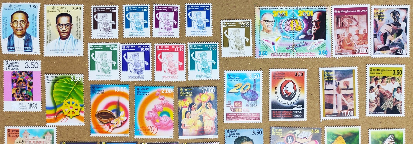 Sri Lanka Stamps 1999 Year Pack Stamp Collection 42x Mint Stamps (Rare Set)