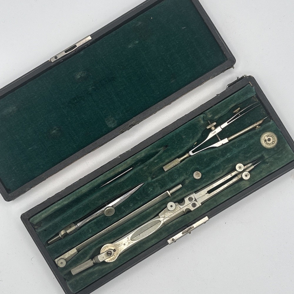 Vintage Keuffel & Esser K&E Drafting Pencil Tool Set Germany w/ Case
