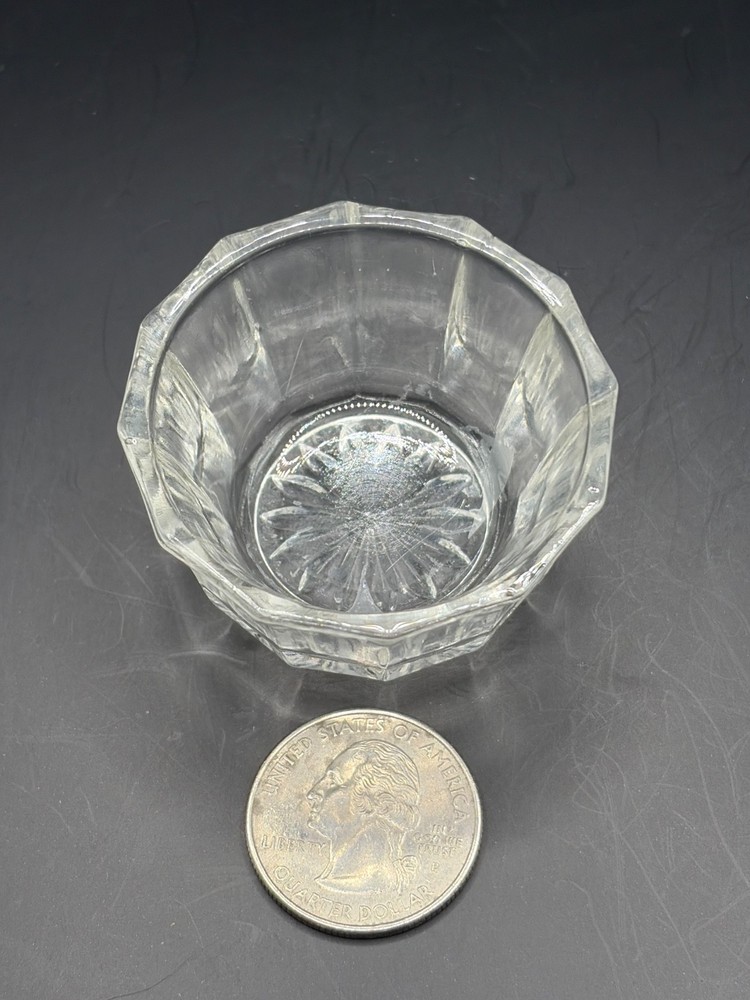 Glass salt cellar salt dip pressed glass