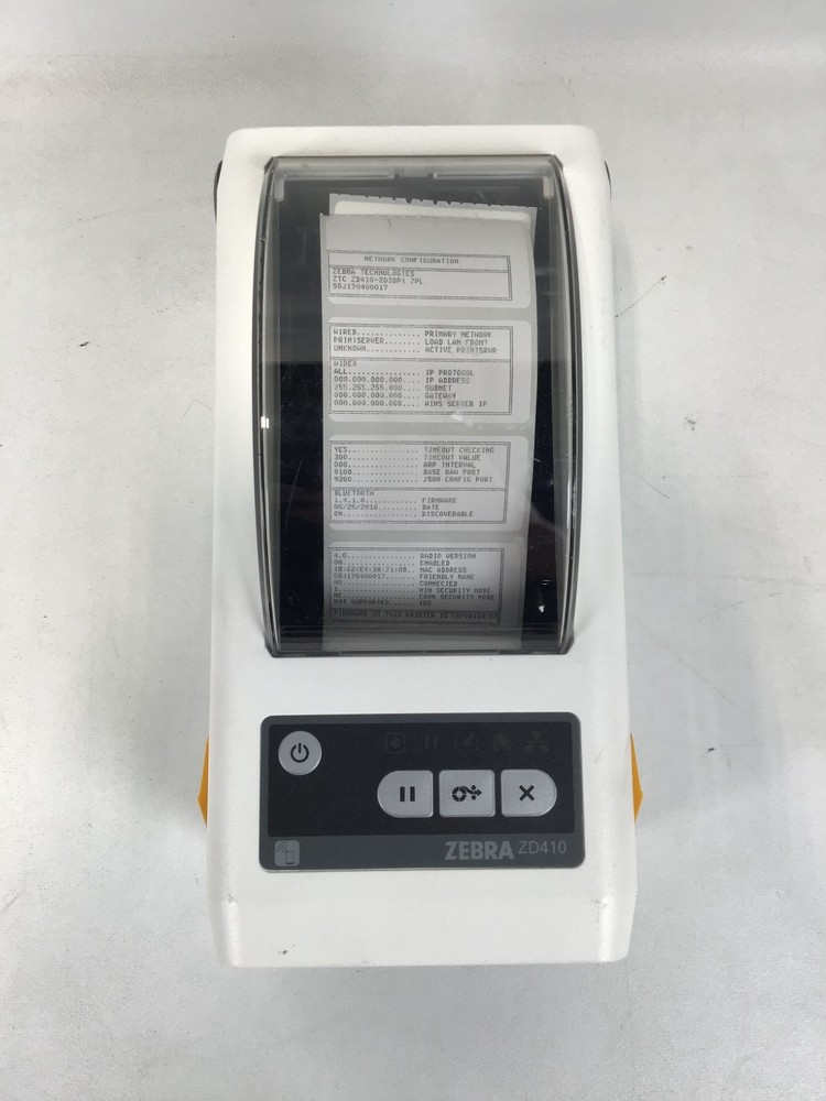 Zebra ZD410 Thermal Label Printer USB Ethernet Bluetooth ZD41H22-D01E00EZ ~