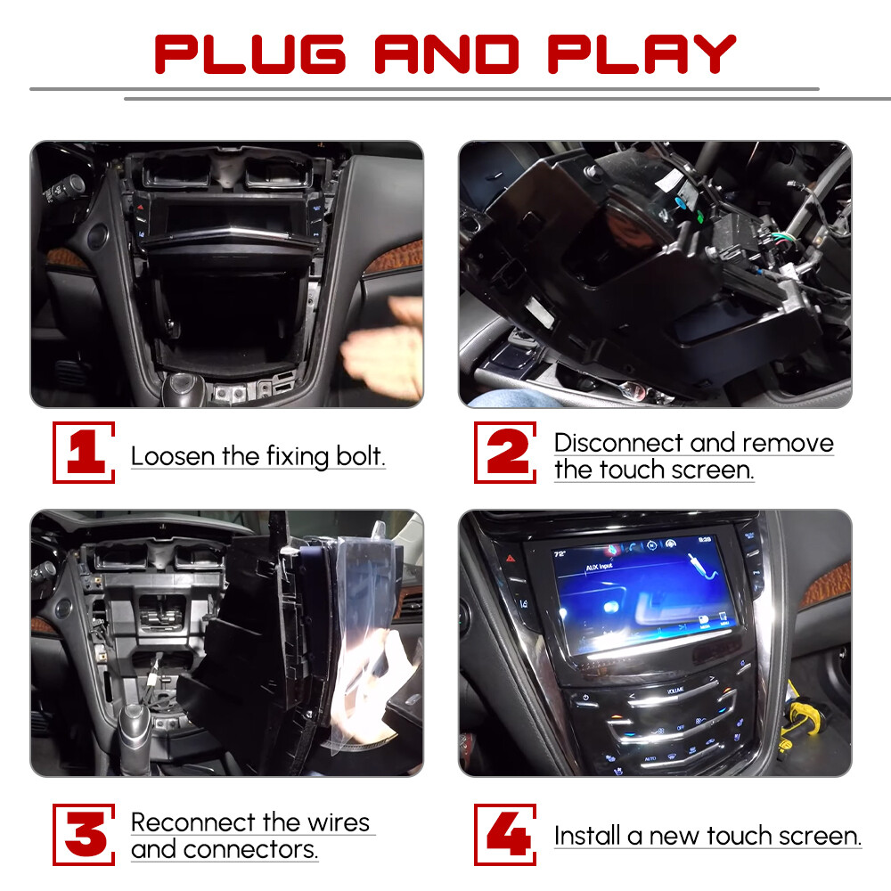Fits 13-20 Cadillac ATS SRX XTS CTS Navigation Radio Screen Stereo Control Panel