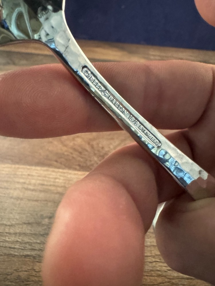 Reed & Barton Stainless Hammered Antique Glossy Pattern Spoon