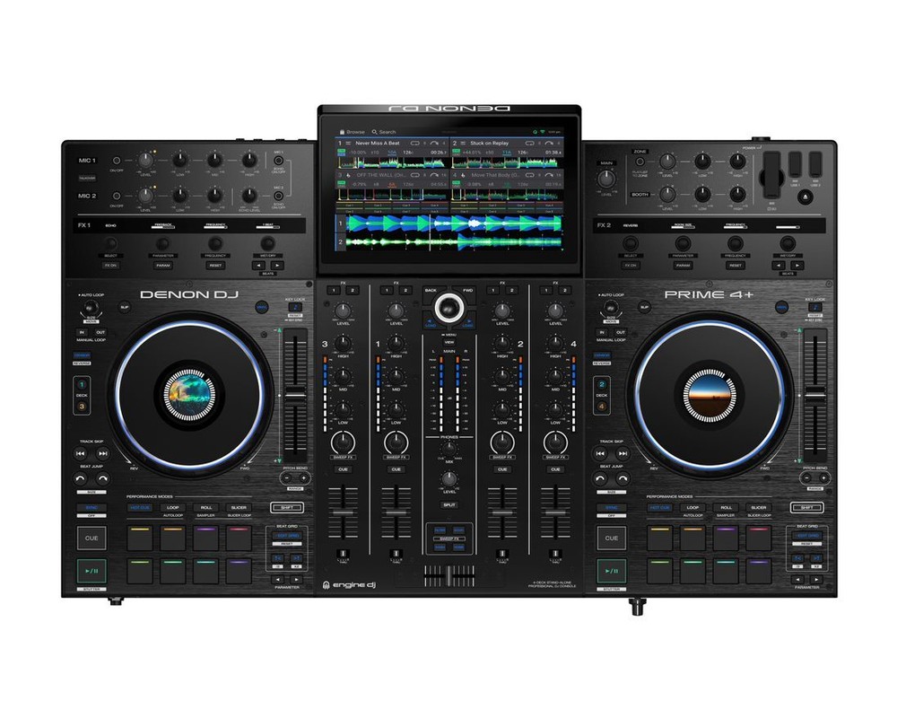Denon DJ PRIME-4+ 4-Deck Stand Alone DJ Controller with 10.1"