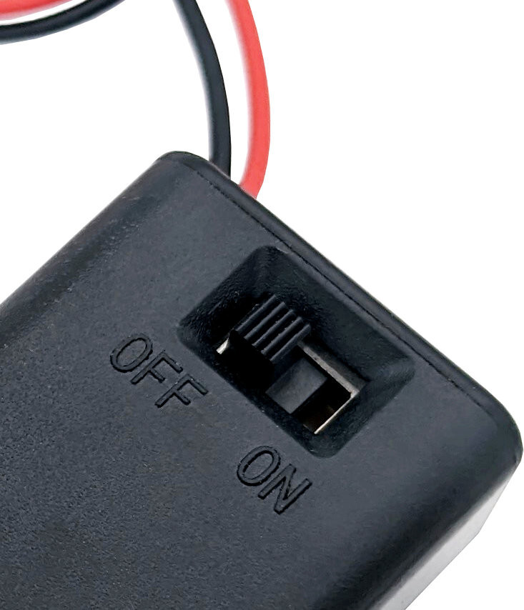 Single/1X AA DIY Battery Holder Case Box 3V With Power Switch & Bare Wire Ends