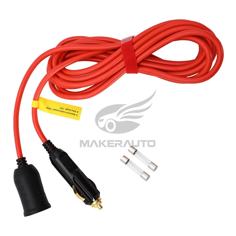 12ft 12V Car Cigarette Lighter Socket Extension Cable Cord Adapter NEW