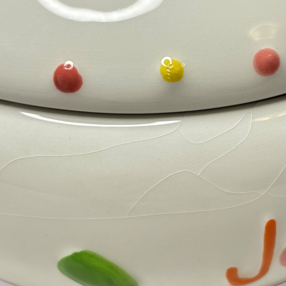 Cracker Barrel Easter Jelly Bean Bowl Candy Dish Spring Has Sprung Ceramic READ