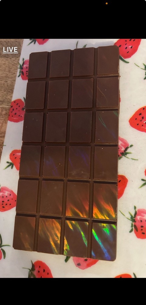 Holographic Milk Chocolate Bar. Small Batch Handmade.