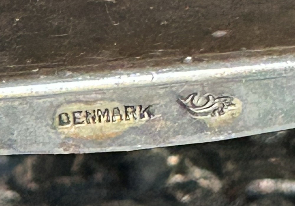 Big Denmark Hans Jensen Silver Plated Cigarette Box Case Marked